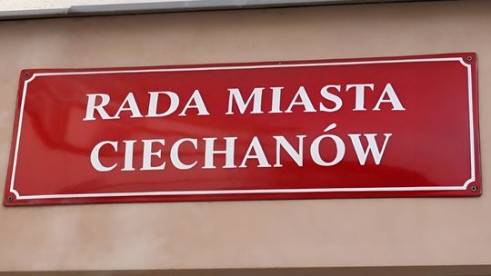 Tablica "Rada Miasta Ciechanów"