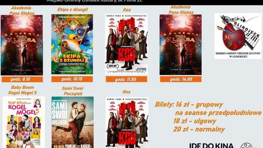 Profesjonalne Kino Objazdowe przyjedzie do Glinojecka