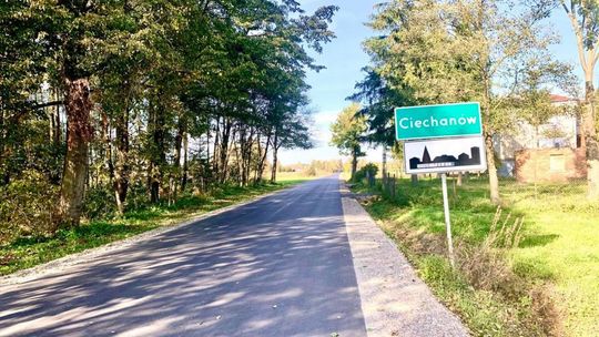 Przebudowa drogi Ciechanów - Niechodzin zakończona.