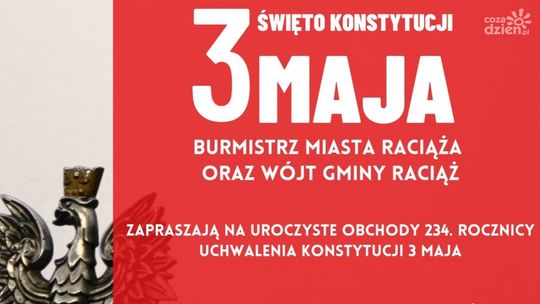 Raciąż zaprasza na obchody Święta Konstytucji 3 Maja. Znamy program uroczystości!