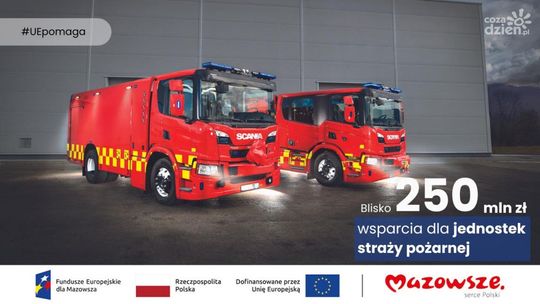 Rekordowe wsparcie unijne dla mazowieckich OSP
