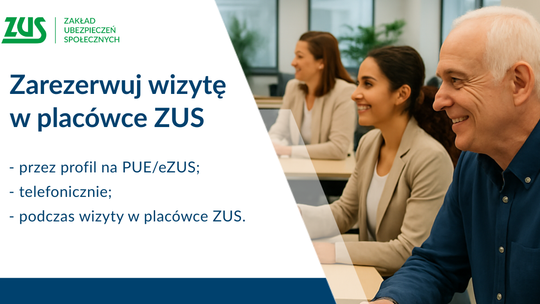 Rezerwacja wizyt w ZUS. Wygoda, oszczędność czasu i większy komfort dla klientów