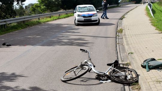 Rowerzysta potrącony na przejściu dla pieszych