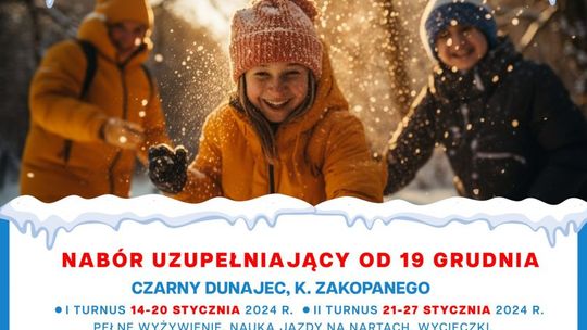 Rusza nabór uzupełniający na zimowiska dla dzieci z 90% dofinansowaniem od miasta 
