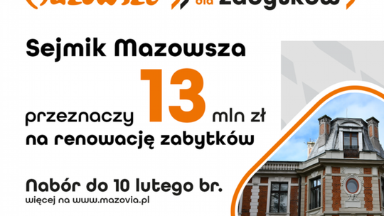 Ruszył nabór do programu „Mazowsze dla zabytków”