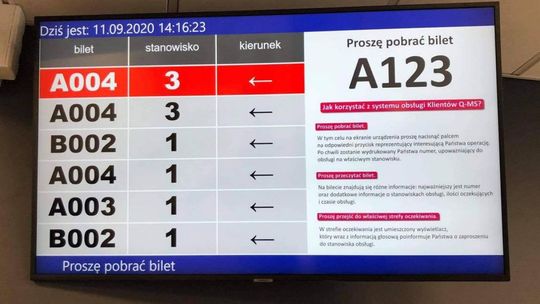 System kolejkowy w starostwie już działa