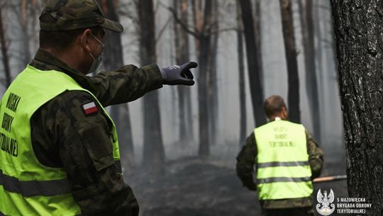 Żołnierze WOT w akcji pożarowej