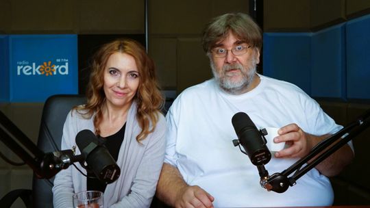 Marta Sosnowska i Wojtek Gęsicki w studio Radio Rekord - Ciechanów
