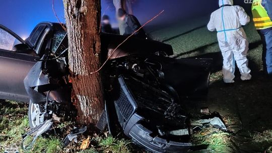 Tragiczny wypadek na drodze W 615 w Trzciance – Zginął 24-letni kierowca