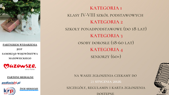 Trwa nabór do II Mazowieckiego Przeglądu Autorskiej Piosenki Świątecznej
