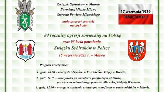 Tym razem uroczystość odbędzie się 15 września. W Mławie pamiętają