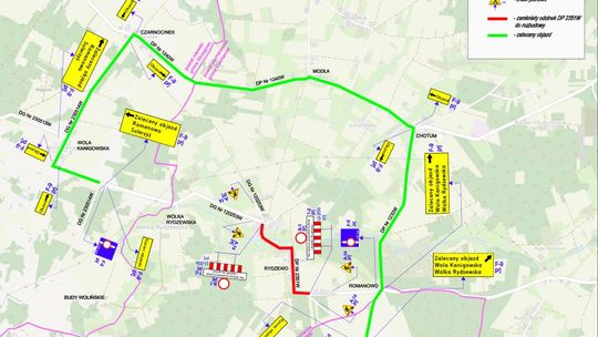 Utrudnienia pod Ciechanowem, rusza przebudowa drogi w Rydzewie