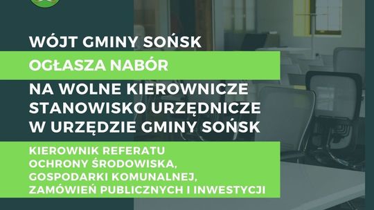Uwaga! Jest praca w Urzędzie Gminy w Sońsku