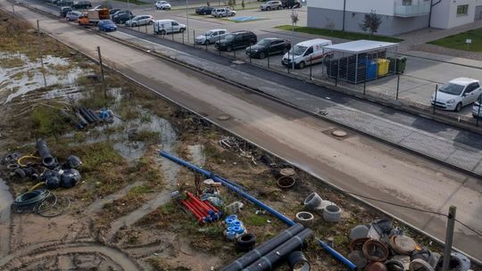 Budowana ulica na osiedlu Powstańców Wielkopolskich w Ciechanowie