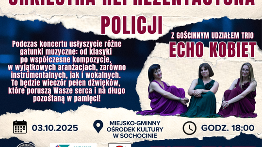 Plakat zapowiadający koncert orkiestry policji