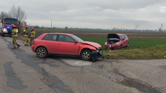 Wypadek drogowy we Wkrze