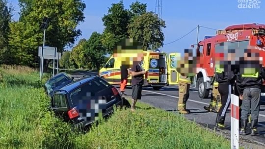 Wypadek na DK 61 w Orzycu - jedna osoba ranna
