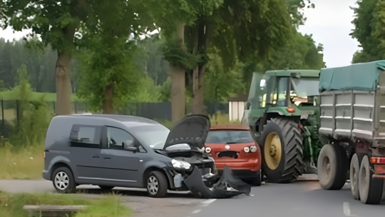 Wypadek w Kicinie - cztery osoby ranne na krajowej "pięćdziesiątce"