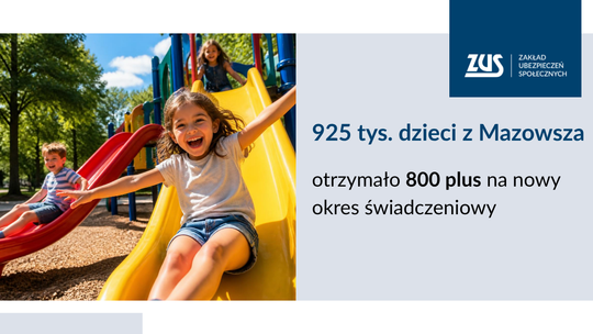 Wypłaty 800 plus na Mazowszu