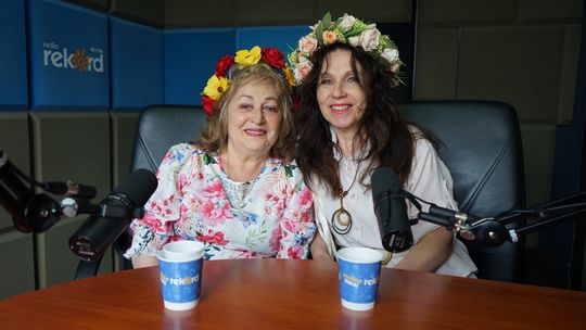 Janina Janakakos-Szymańska i Ewa Jeziółkowska w studiu Radia Rekord Mazowsze