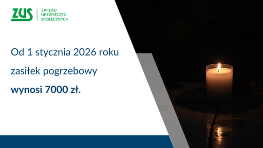 Plakat o zasiłku pogrzebowym