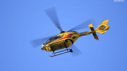 Zasłabł za kółkiem, zabrał go śmigłowiec