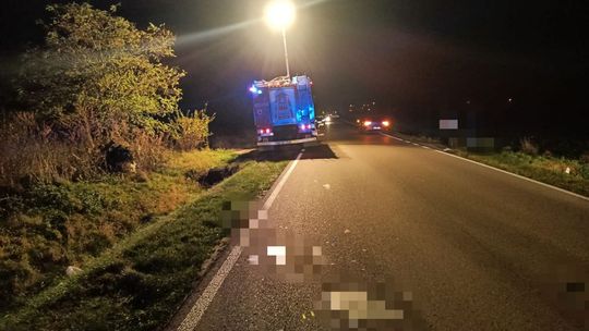 Zawinił brak odblasku? Pieszy ranny na drodze Rumoka - Ościsłowo