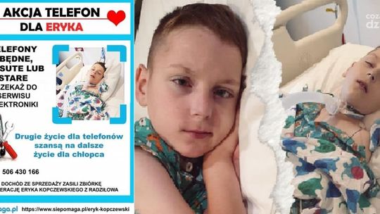 Zużyte telefony można oddać wolontariuszom. To pomoże w akcji na rzecz Eryka