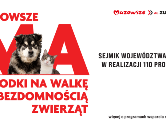 1,5 mln zł na 110 projektów związanych ze zwierzętami