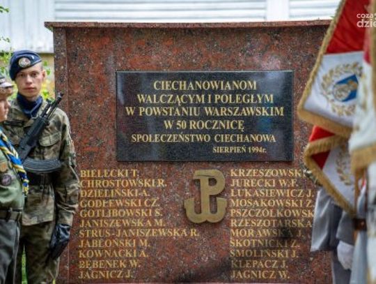 1 sierpnia 1944 r., w Warszawie wybuchło powstanie, w którym walczyli także ciechanowianie. Zginęli za wolność Ojczyzny