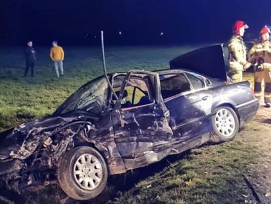 2 osoby ranne. Groźny wypadek na drodze Gołymin-Pułtusk