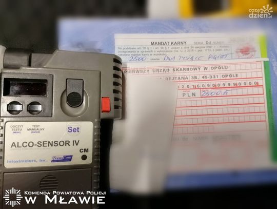 2500 zł za cztery piwa, mławska policja bez litości dla rowerzysty