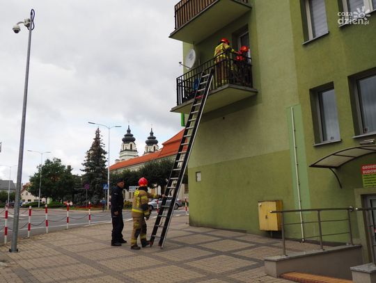 Akcja strażaków w centrum Mławy