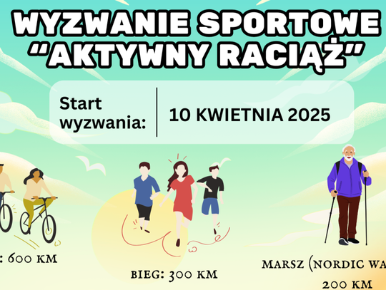 Aktywny Raciąż 2025: Rowerem, biegiem lub marszem odkryj gminę i zdobądź medal!
