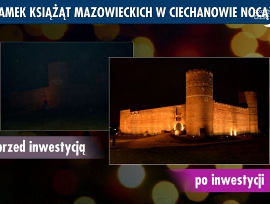 Awaria oświetlenia zamku w Ciechanowie