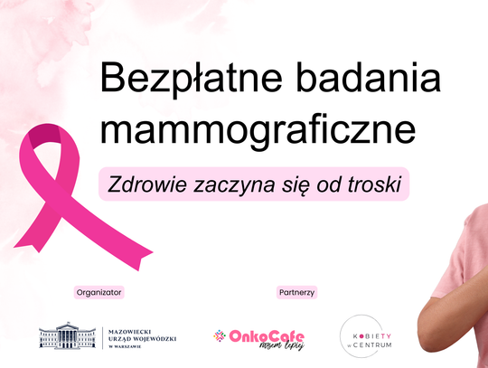 Plakat zachęcający do badania mammograficznego