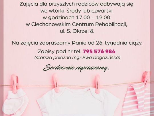 Bezpłatna szkoła rodzenia w Ciechanowie przyjmuje zapisy dla przyszłych mam i tatusiów