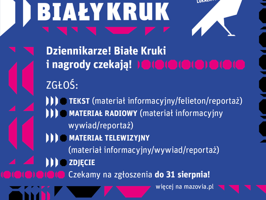 „Biały Kruk” dla dziennikarzy mediów lokalnych – ostatnie dni na zgłoszenia!