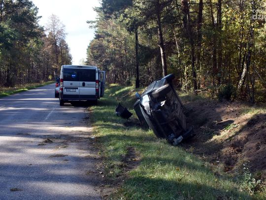 Był pijany i dachował
