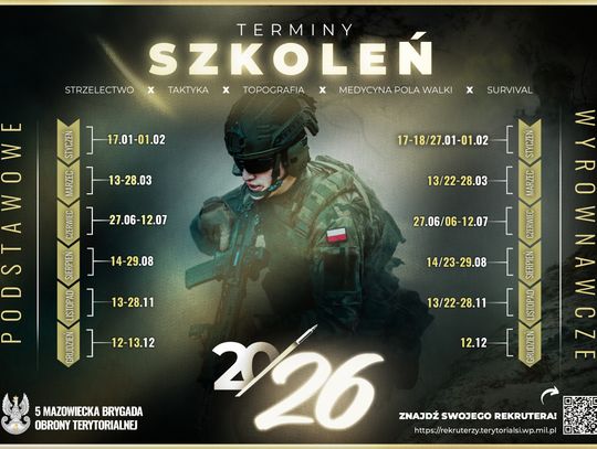 Chcesz zostać Terytorialsem? Rusza nabór na 2026 rok w Ciechanowie Chcesz zostać Terytorialsem? Rusza nabór na 2026 rok w Ciechanowie