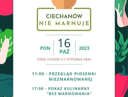 Ciechanów promuje niemarnowanie żywności