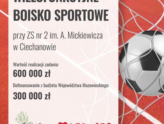 Ciechanów. Przy ZS Nr 2 powstanie wielofunkcyjne boisko