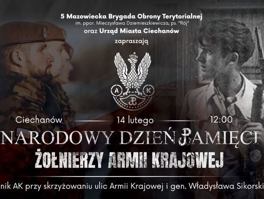 Ciechanów uczci Narodowy Dzień Pamięci Żołnierzy Armii Krajowej