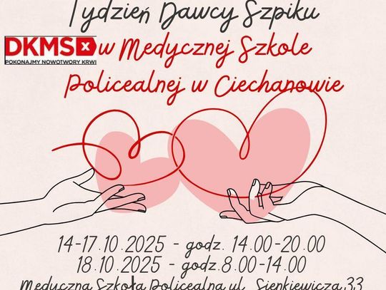 Ciechanów: Zostań bohaterem! Tydzień Dawcy Szpiku w Medycznej Szkole Policealnej