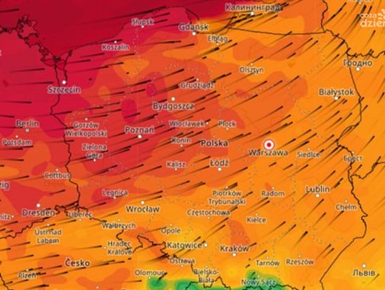 Cyklon zbliża się do Mazowsza. Wiatr w porywach do 100 km/h