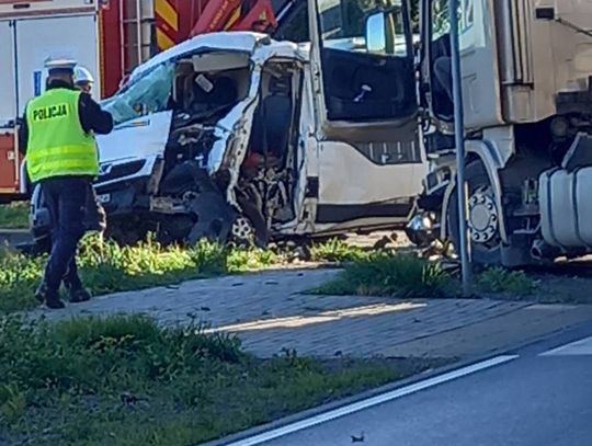 Czołowe zderzenie w Rąbieżu