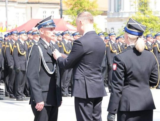 Druh Andrzej Matczak (OSP KSRG Młock) odznaczony Krzyżem Świętego Floriana
