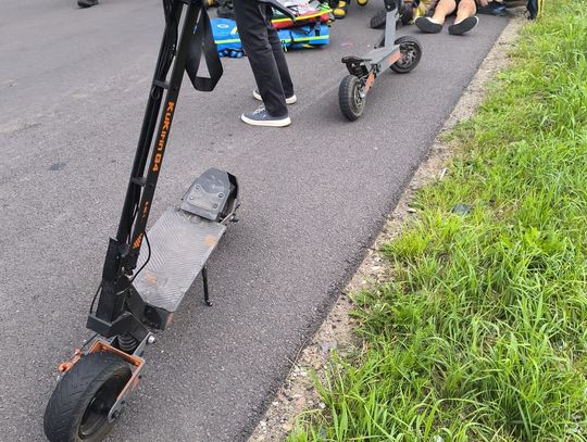 Dwie nastolatki ranne w wypadku na hulajnodze. Sprzęt mógł jechać 70 km/h