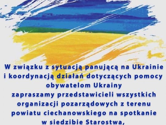 Dzisiaj zebranie przedstawicieli organizacji pozarządowych Powiatu Ciechanowskiego