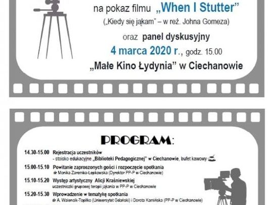 Film o jąkaniu, panel dyskusyjny i bezpłatne konsultacje z okazji Europejskiego Dnia Logopedy